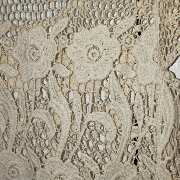 BESCA LADIES CROCHETED LACE TOP CREAM COLOR - Picture 3 of 7